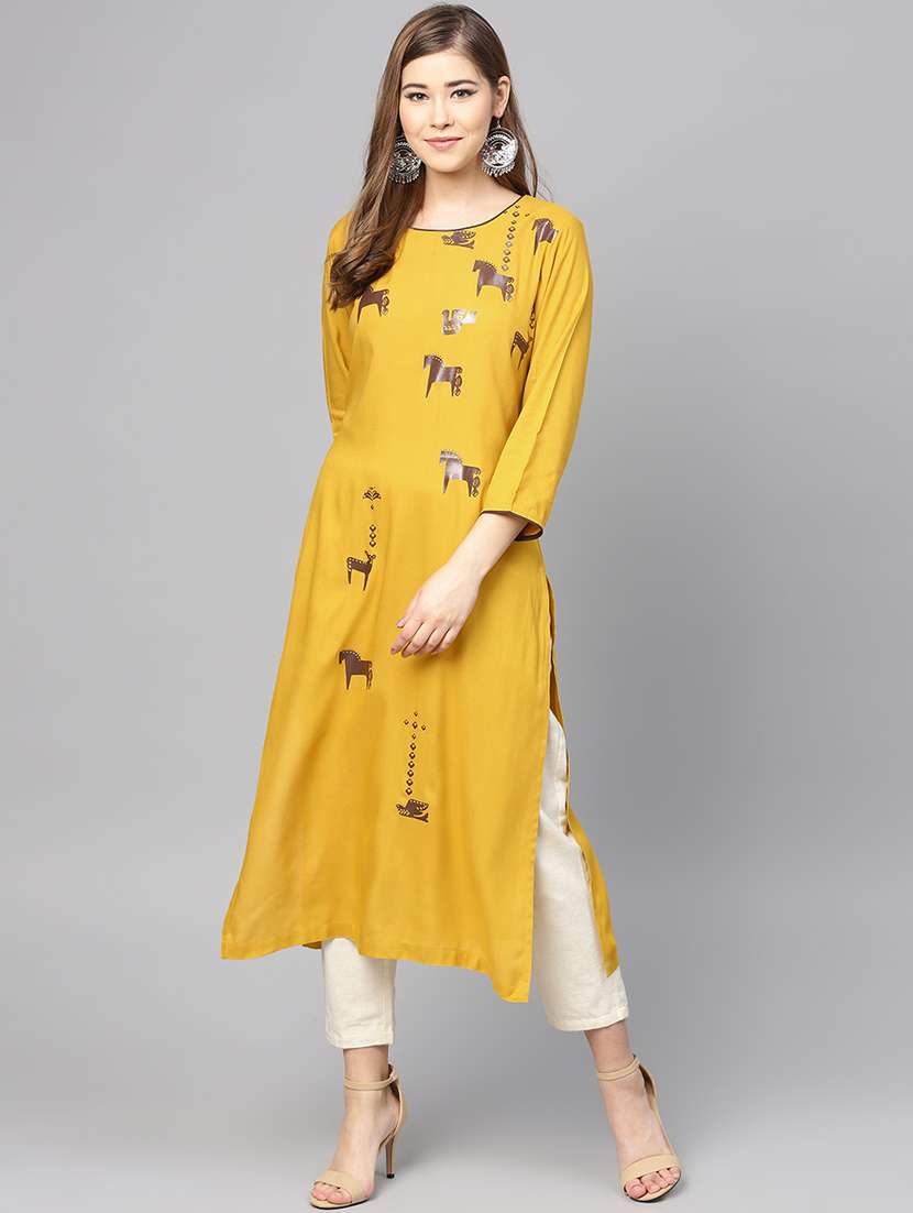 conversational straight kurta