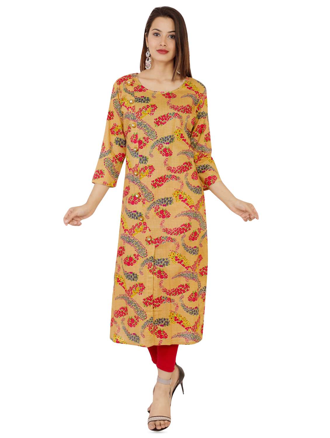 kaantha printed straight kurta
