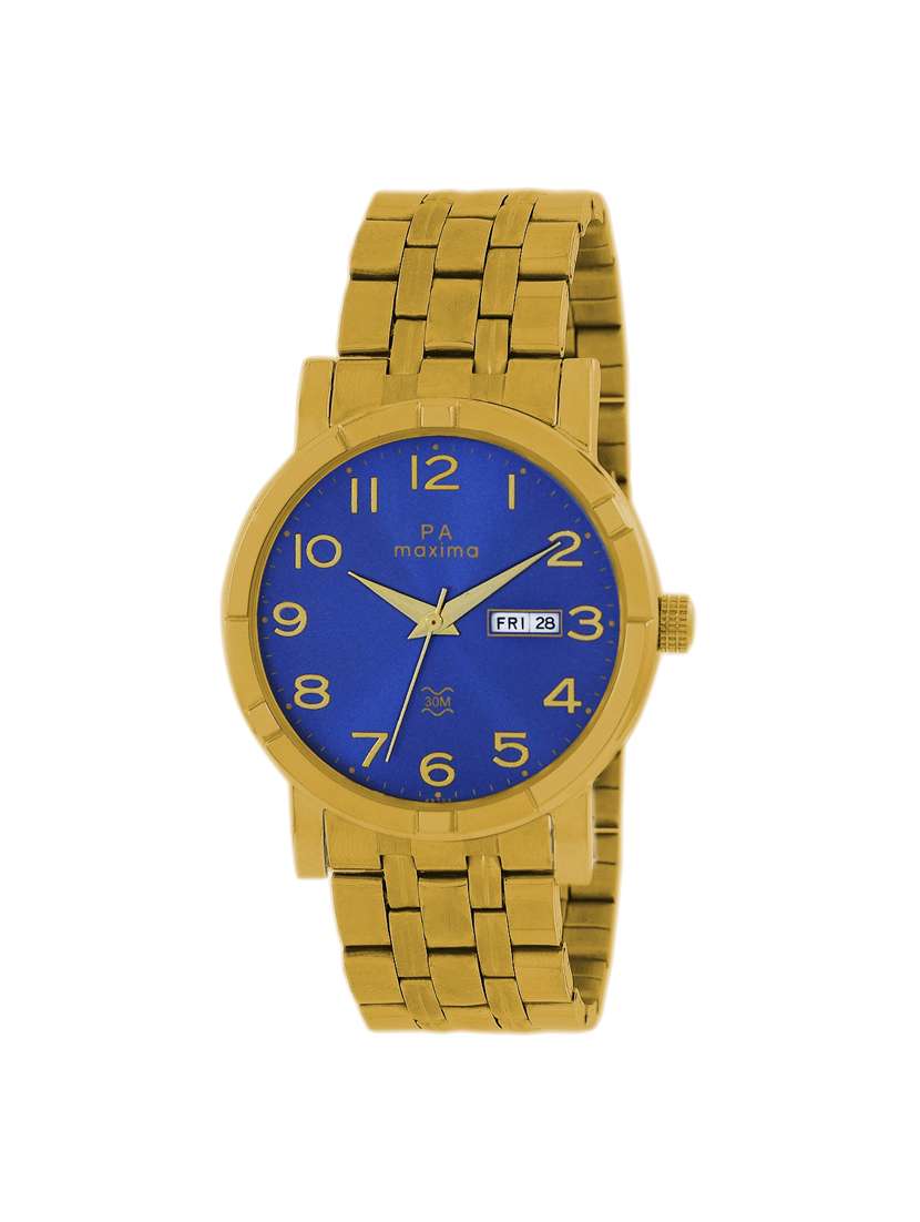 metal strap analog watch (49723cmgy)