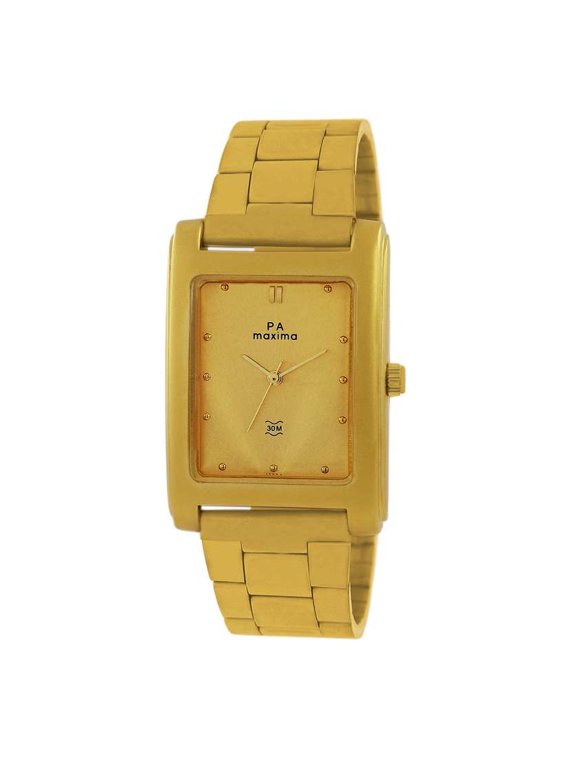 metal strap analog watch (43234cmgy)