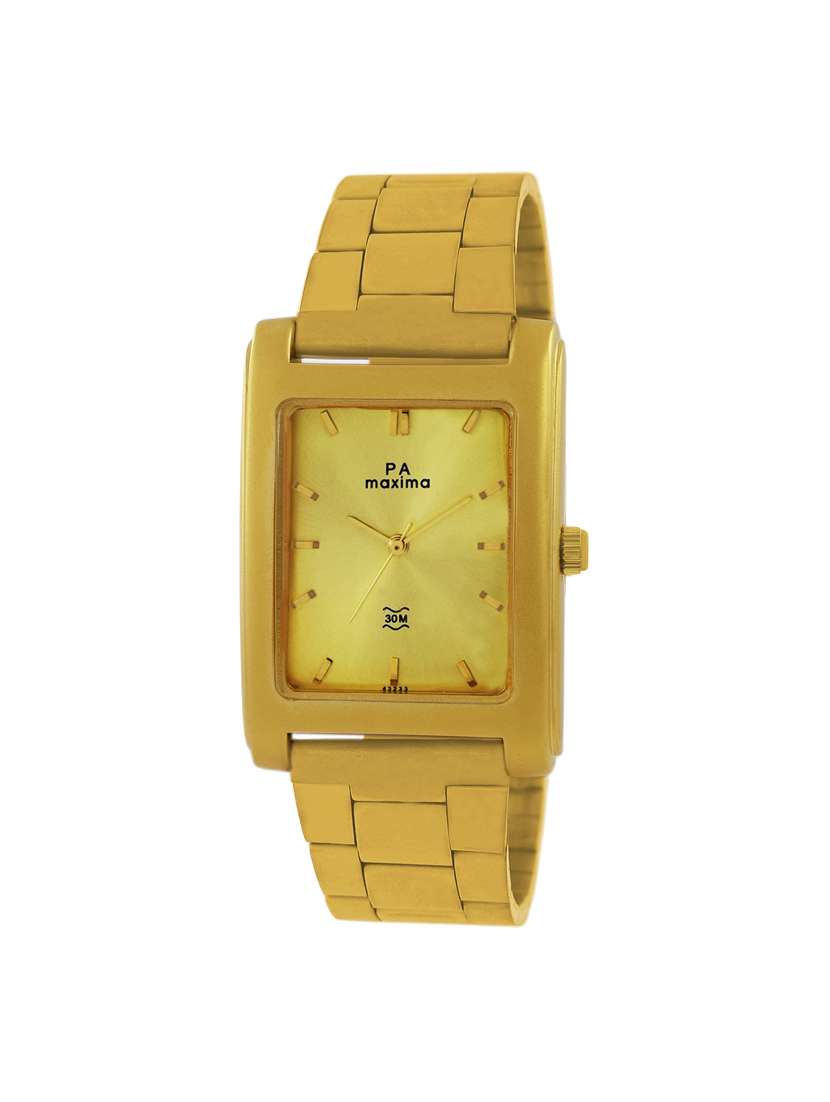 metal strap analog watch (43233cmgy)