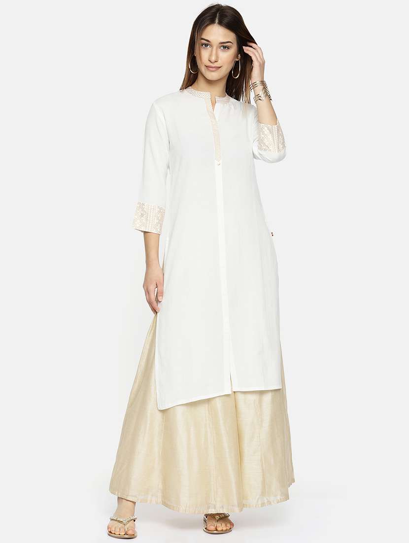 solid straight kurta