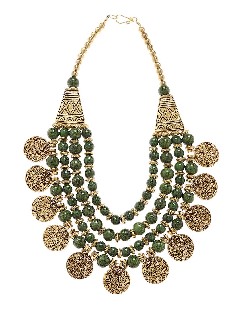 green metal necklace - 16053530 -  Standard Image - 1