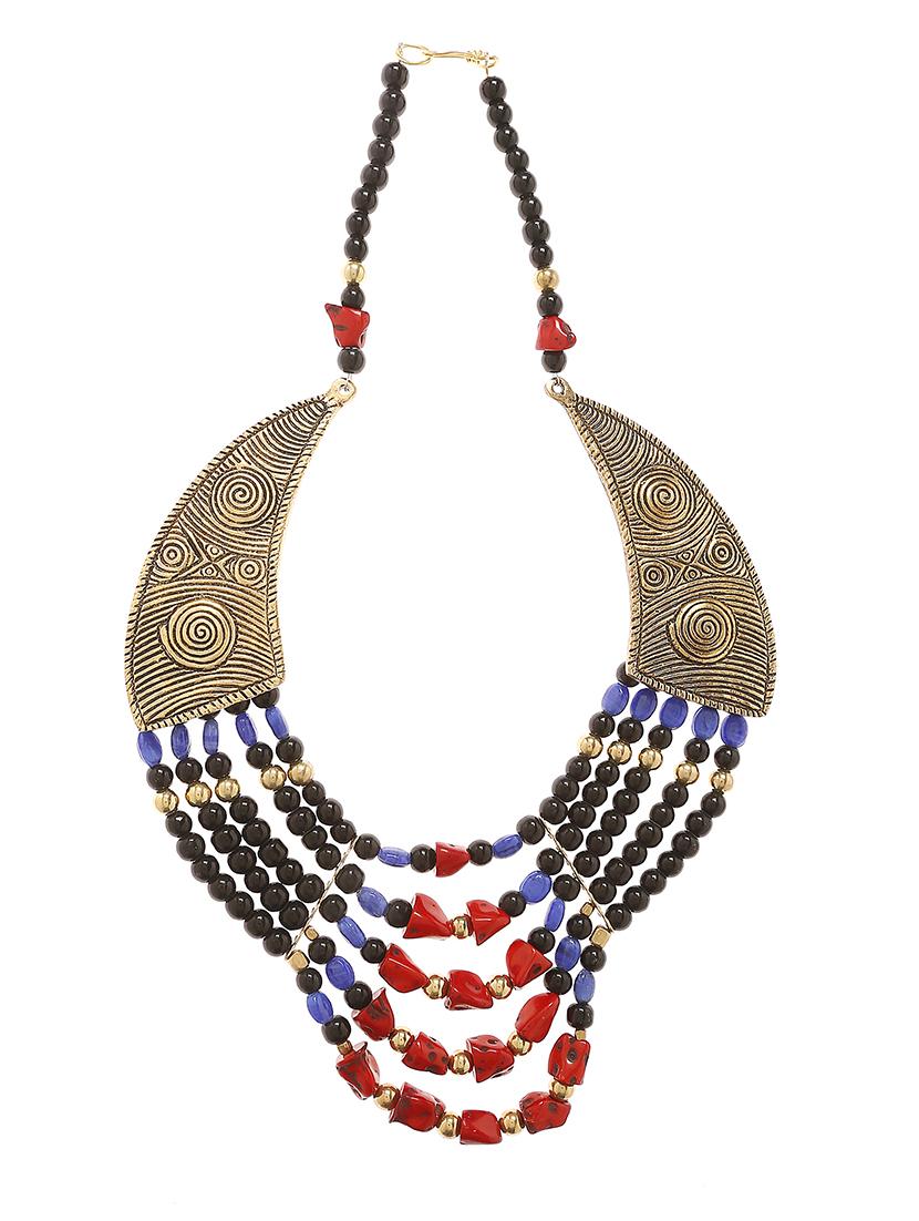women ethnic daily wear designer necklace - 16053532 - Standard Image - 1