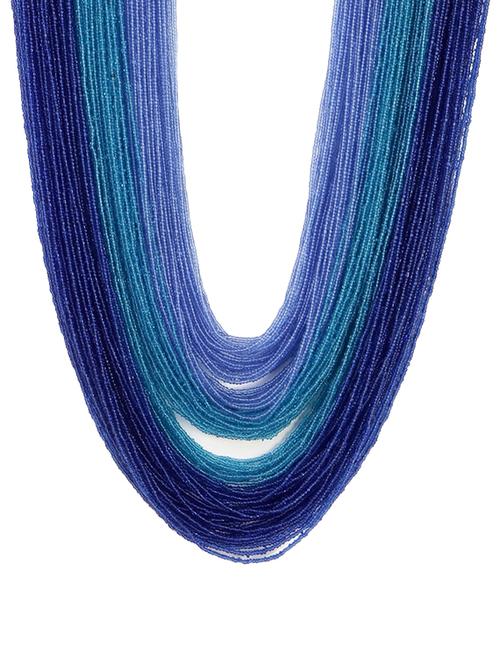 blue layered long necklace for women and girls  - 16053562 -  Standard Image - 0