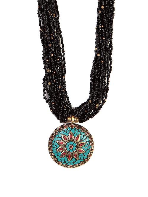 women ethnic daily wear designer beaded necklace - 16053568 - Standard Image - 0