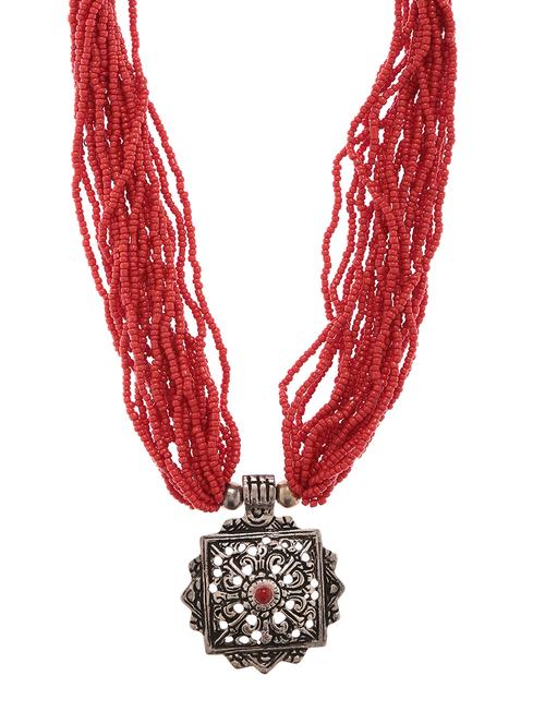women ethnic daily wear designer beaded necklace - 16053571 - Standard Image - 0