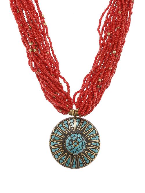 women ethnic daily wear designer beaded necklace - 16053572 - Standard Image - 0