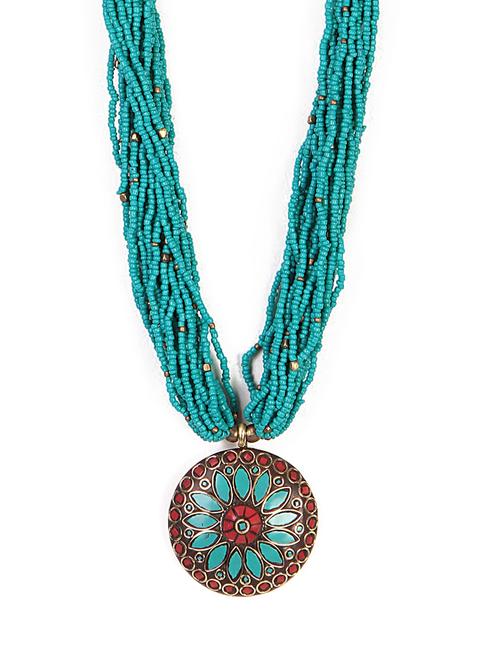 women ethnic daily wear designer beaded necklace - 16053575 - Standard Image - 0