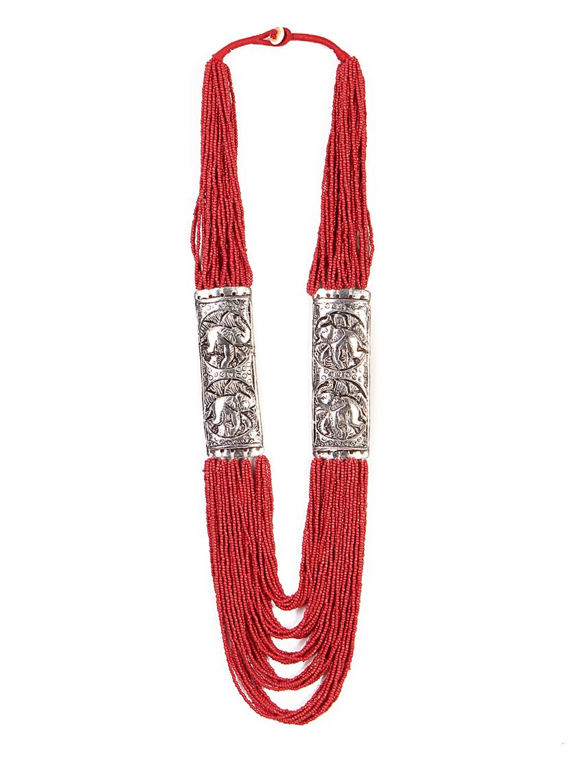 red metal necklace - 16053576 -  Standard Image - 1