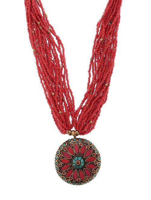  women ethnic daily wear designer beaded necklace - 16053579 -  Standard Image - 0