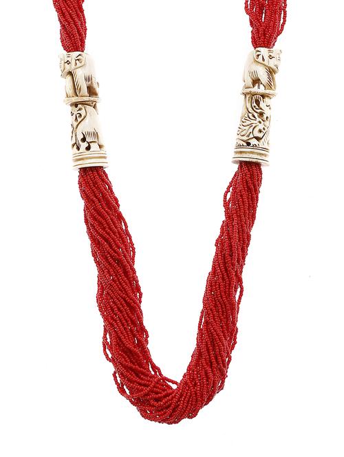 women ethnic daily wear designer beaded necklace - 16053584 - Standard Image - 0