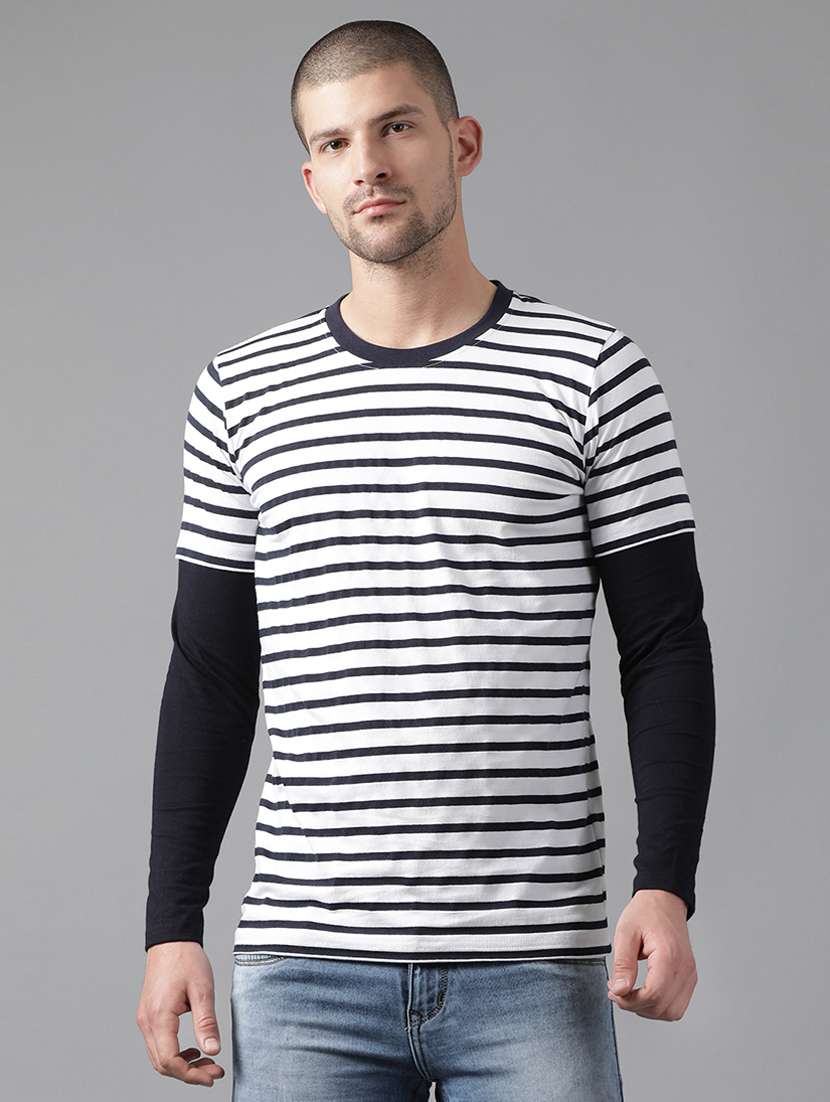 monochrome striped tshirt