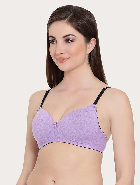 purple solid push up bra - 16055149 -  Standard Image - 1