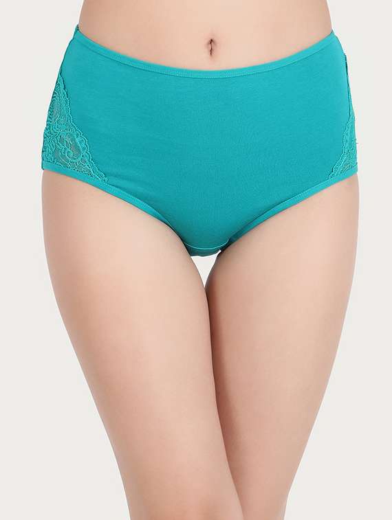 lace insert high rise hipster panty