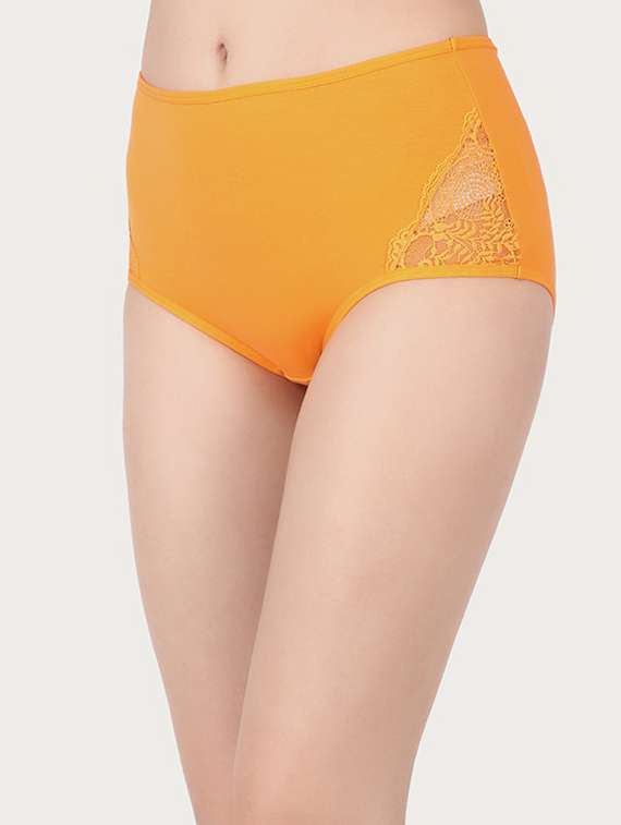 lace insert high rise hipster panty - 16055292 -  Standard Image - 1