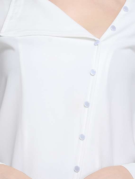 women's straight v neck top - 16056641 -  Standard Image - 4