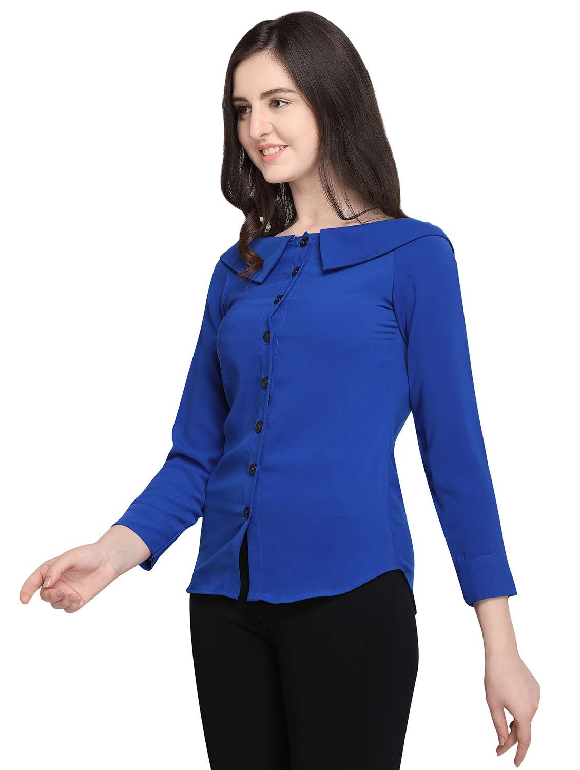 women's layered boat neck top - 16056644 -  Standard Image - 1