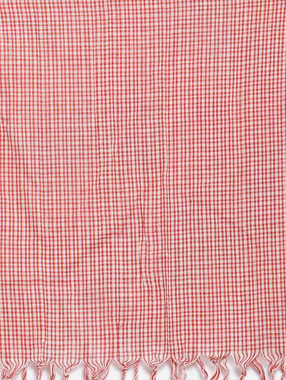 red modal silk stole - 16057391 -  Standard Image - 1