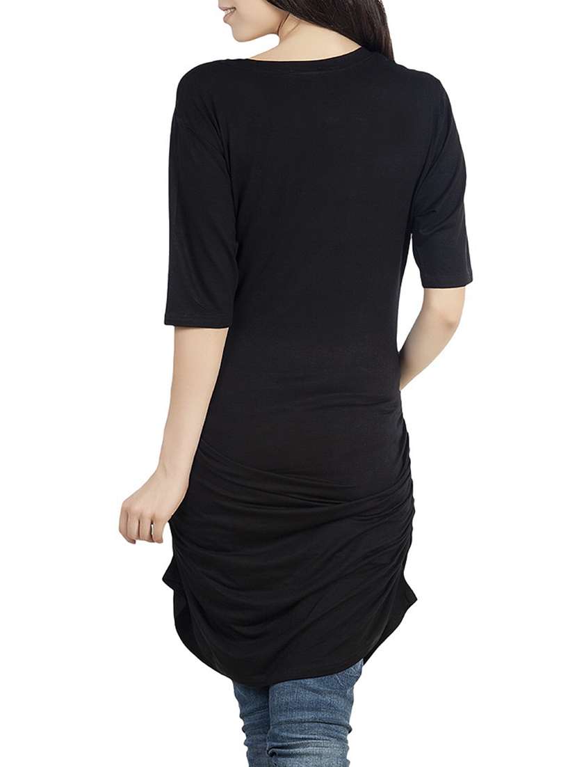 ruched seam graphic print tunic - 16059671 -  Standard Image - 1