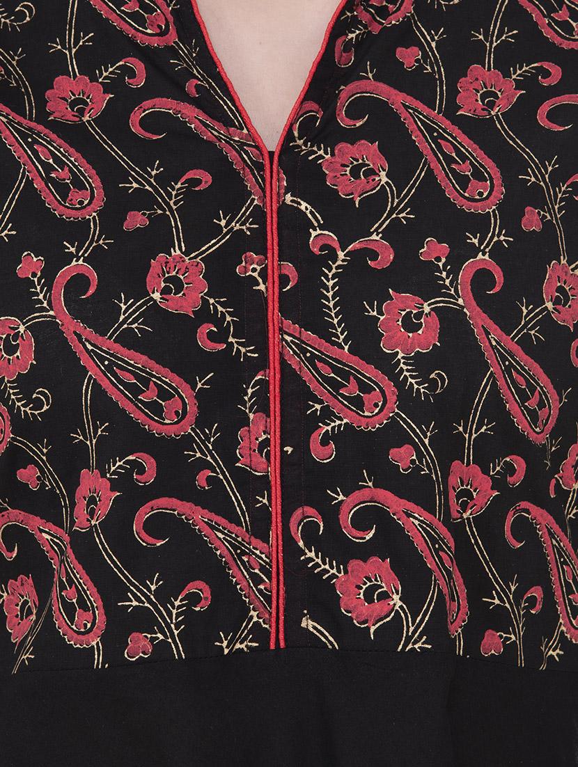 block paisley print straight kurta - 16062618 - Standard Image - 4