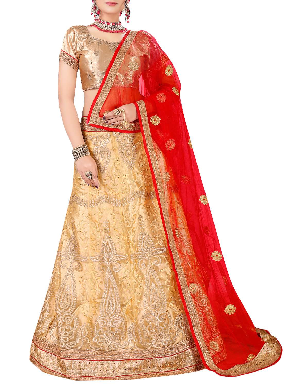 embroidered a-line lehenga 