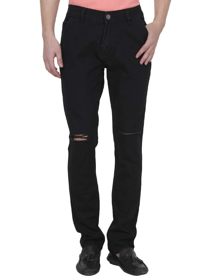 mens slim fit slash knee jeans