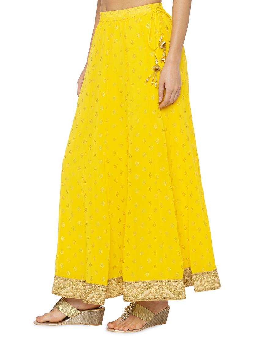 embroidered flared skirt - 16077864 - Standard Image - 1