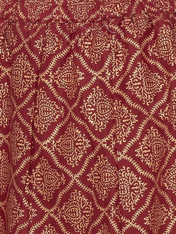 foil print flared skirt - 16077873 - Standard Image - 4