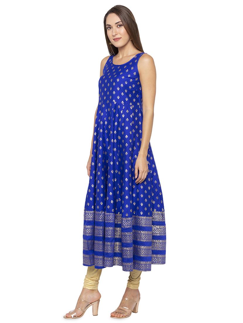 foil printed anarkali kurta - 16077911 -  Standard Image - 1