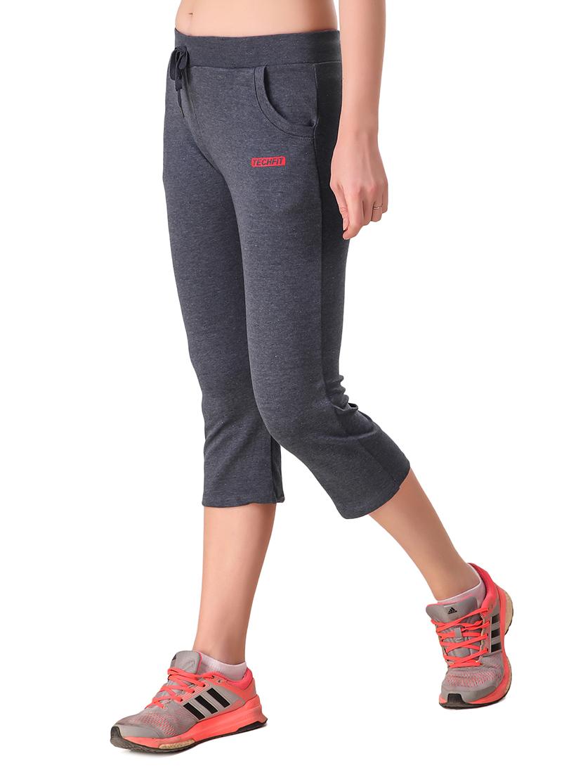 drawstring waist sports capri - 16078686 - Standard Image - 1