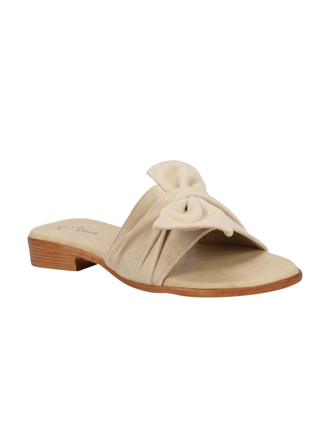 beige slip on sandals