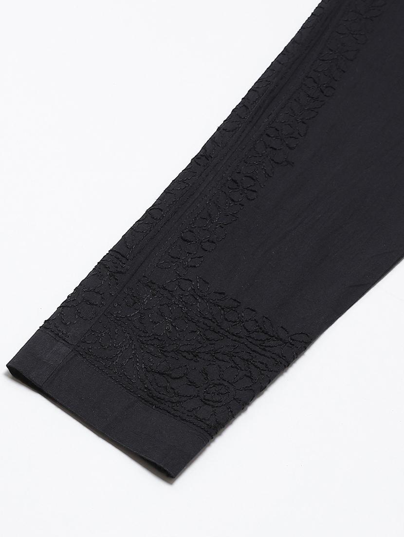 embroidered solid tapered pant - 16085972 - Standard Image - 6