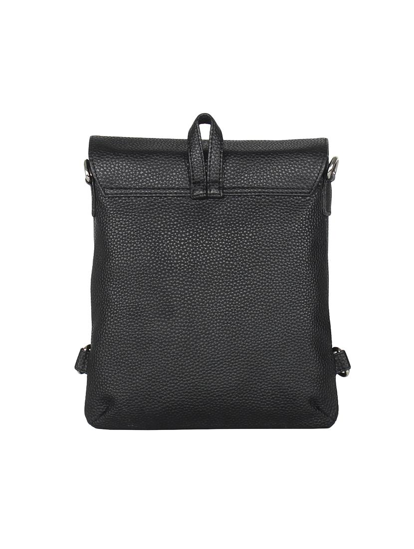 black leatherette (pu) fashion backpack - 16087435 - Standard Image - 1