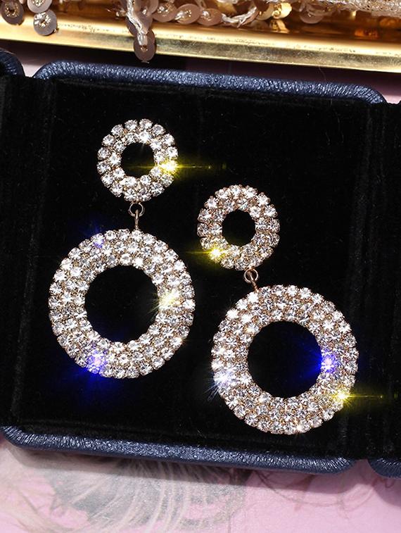gold drop earring - 16091511 - Standard Image - 1