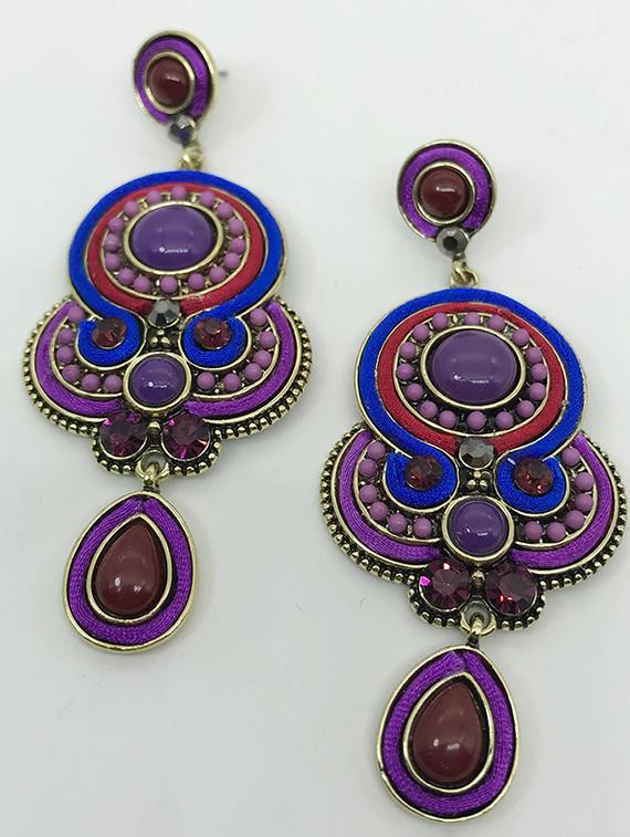 blue drop earring - 16091533 - Standard Image - 1