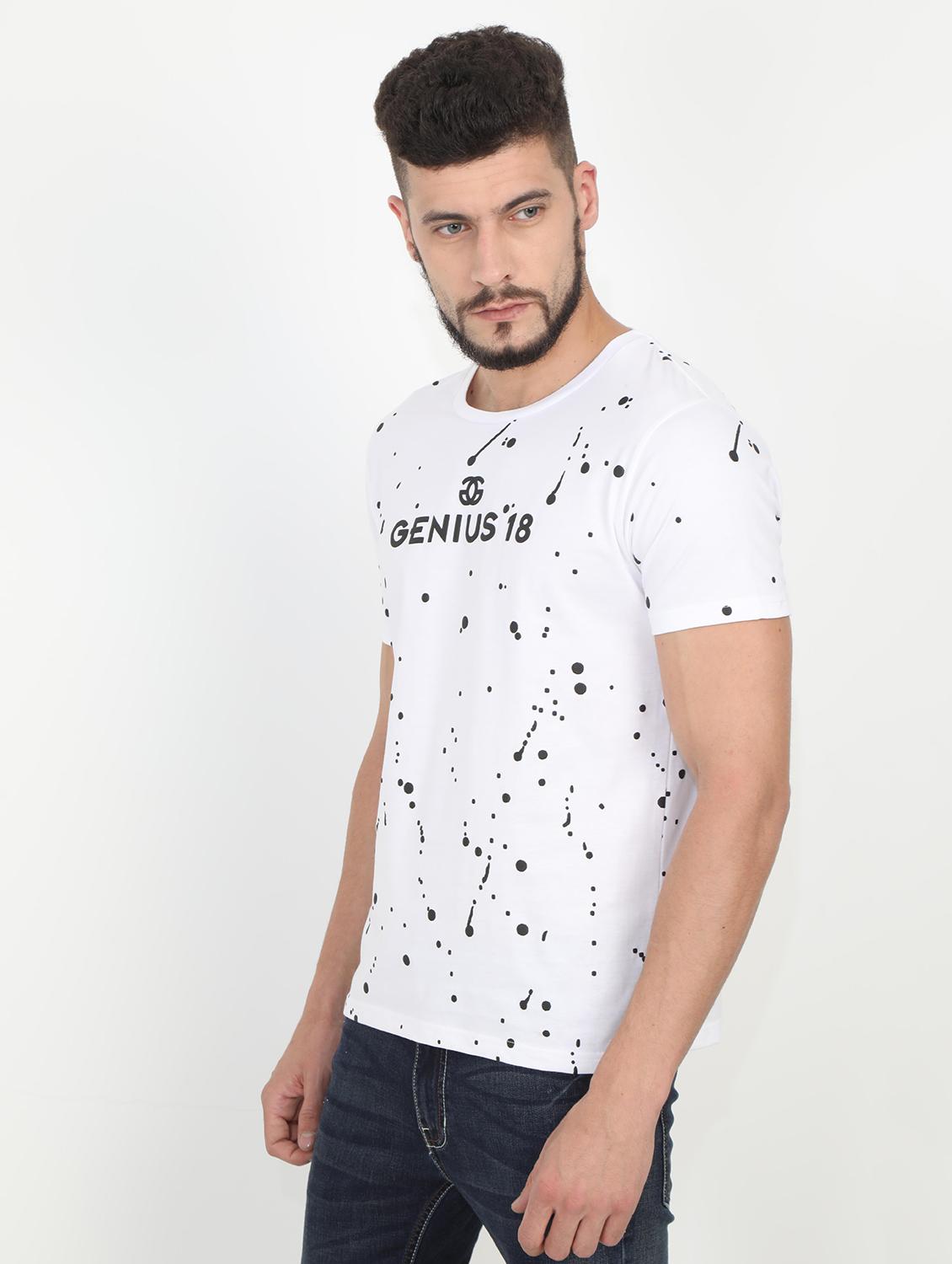 white all over print t-shirt - 16094330 - Standard Image - 1