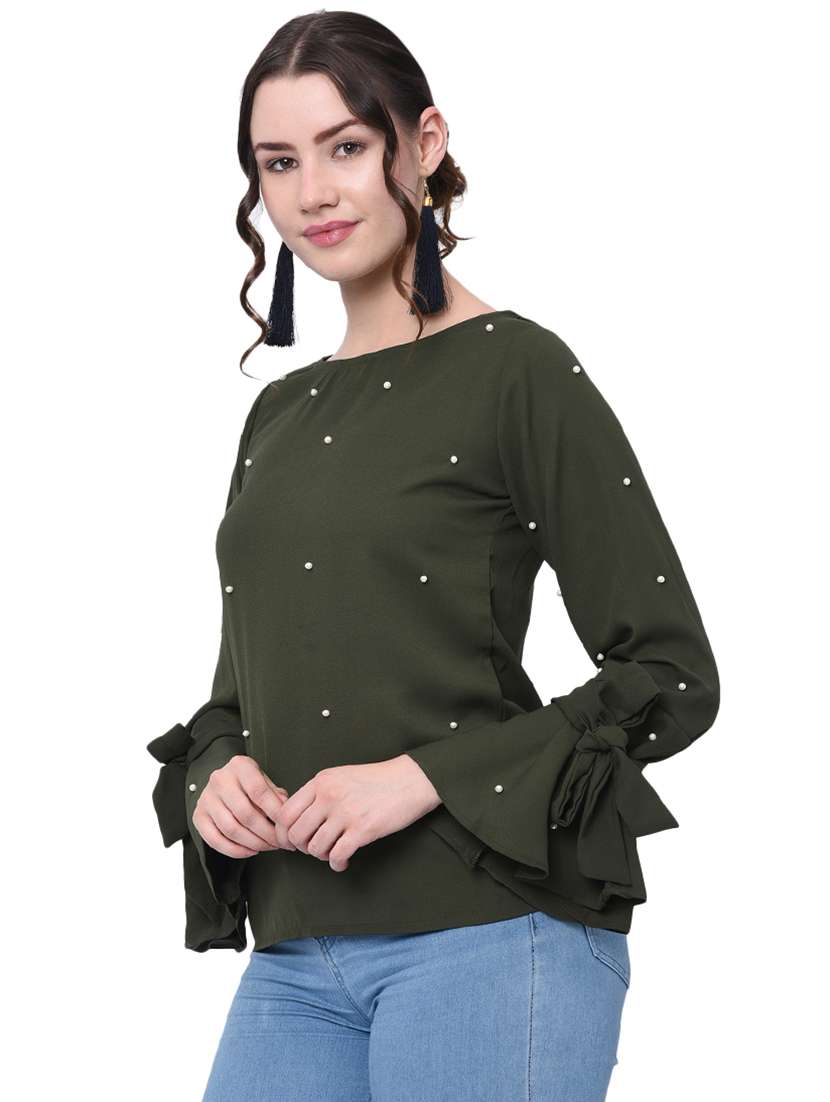 women's straight boat neck top - 16095891 -  Standard Image - 1