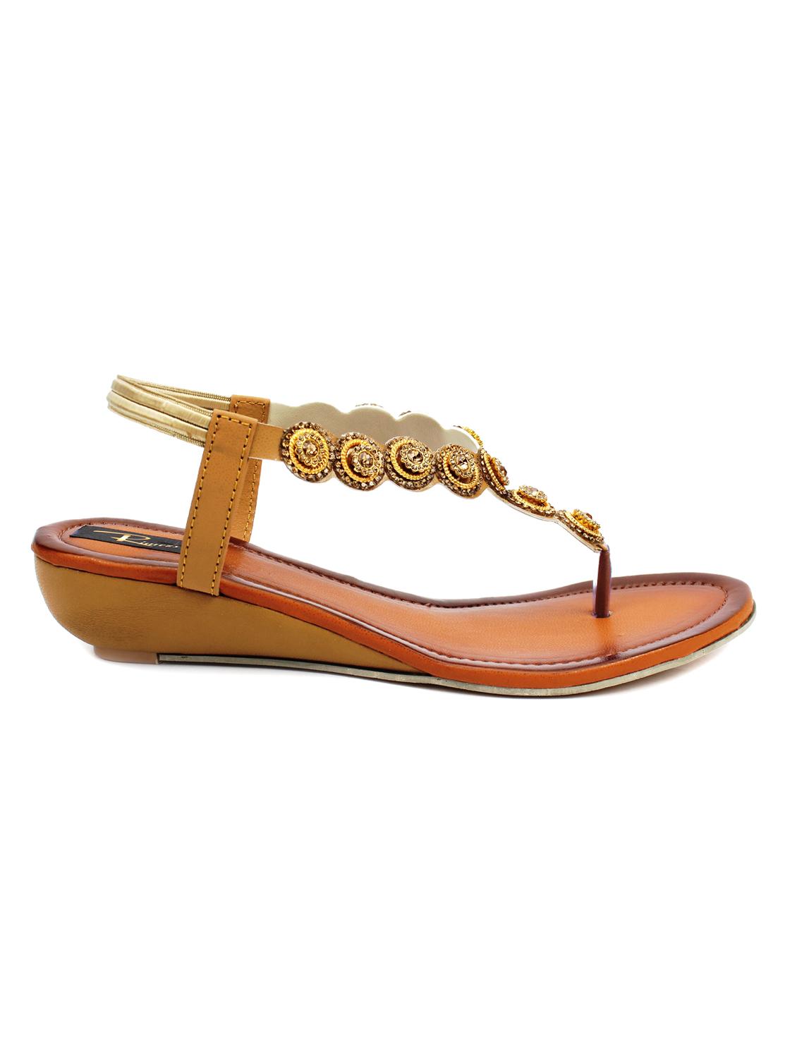 beige leatherette slip on sandals - 16095992 -  Standard Image - 1