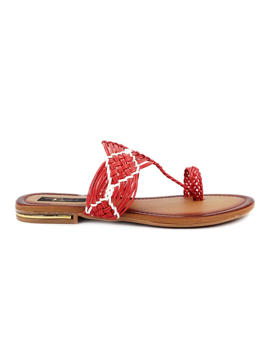 pink leatherette slip on sandals - 16096006 -  Standard Image - 1
