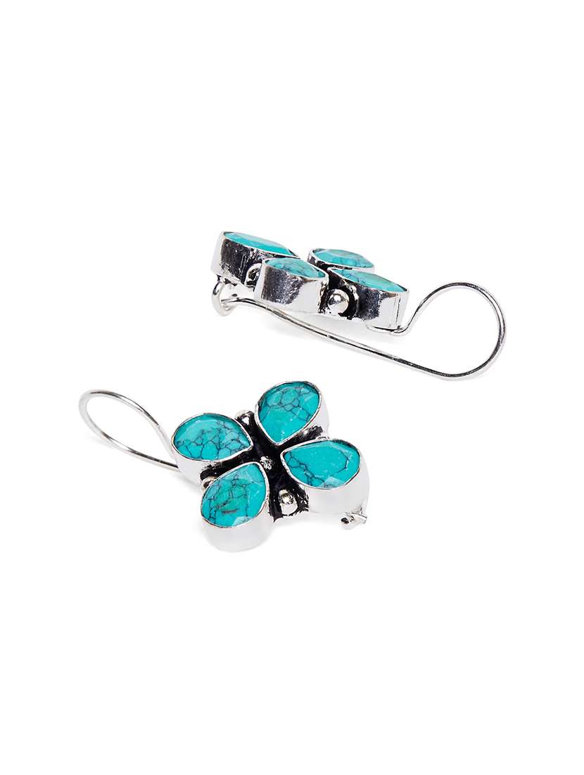 green metal drop earring - 16100719 -  Standard Image - 1