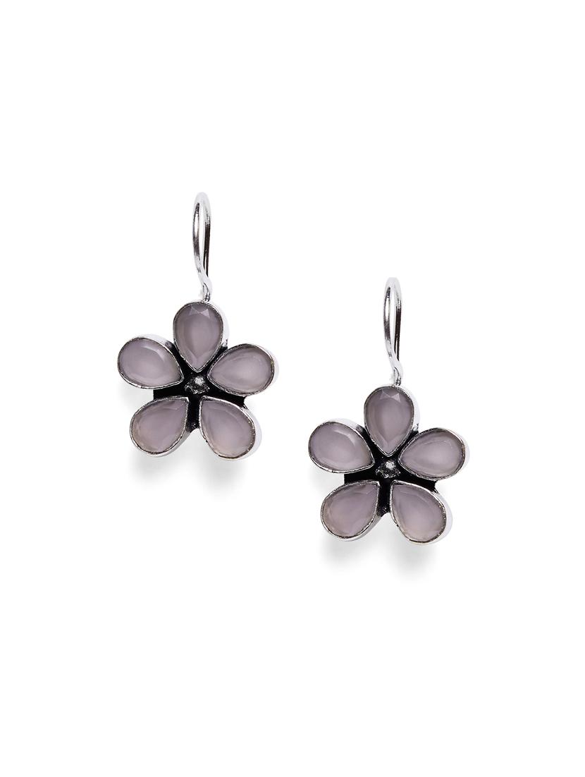pink metal drop earring - 16100892 -  Zoom Image - 0