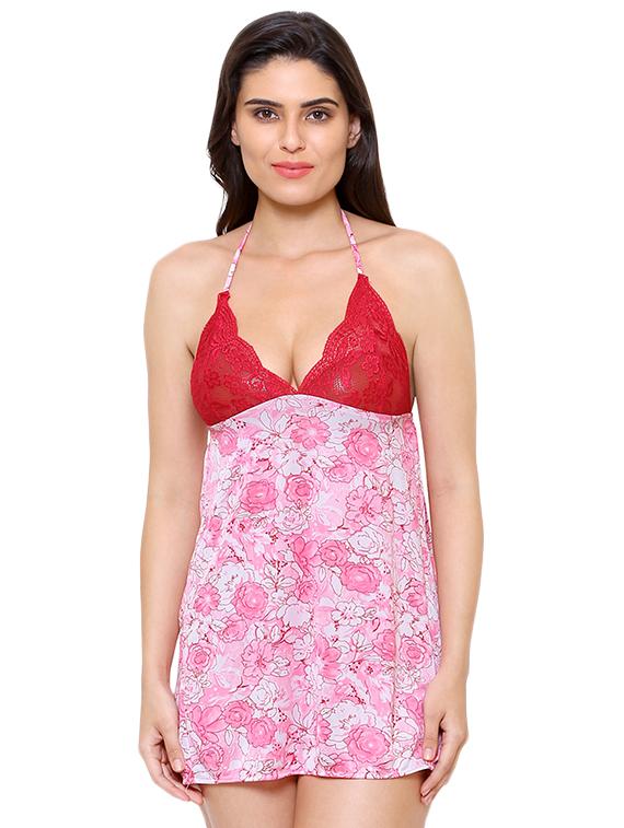 halter neck nightwear set - 16104429 - Standard Image - 1