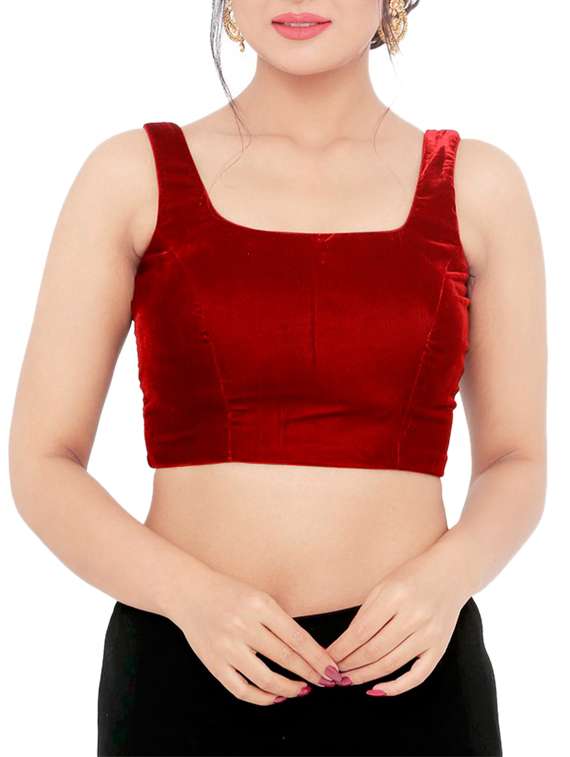 velvet solid blouse