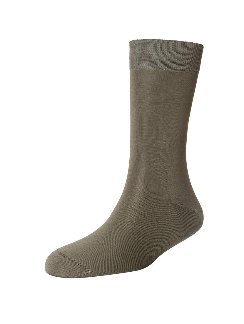 brown cotton above ankle length sock - 16105665 - Standard Image - 1