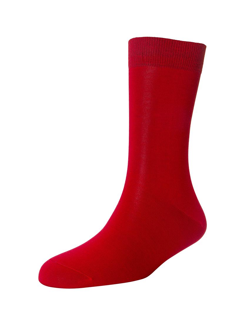 red cotton above ankle length sock - 16105669 - Standard Image - 1
