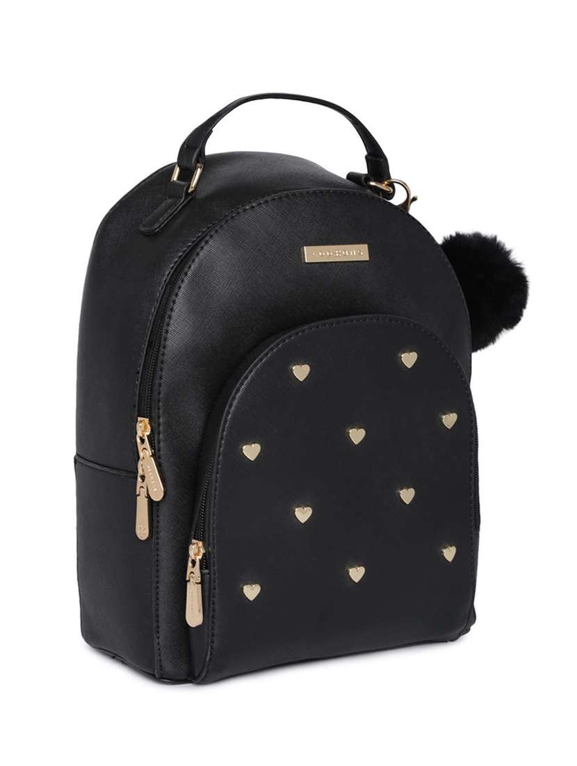 black leatherette (pu) fashion backpack - 16105976 -  Standard Image - 4