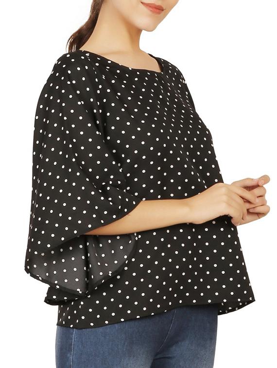 women's blouson square neck top - 16106114 - Standard Image - 1