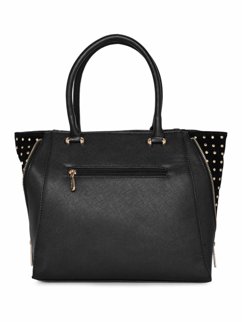 black leatherette (pu) regular tote - 16106331 - Standard Image - 1