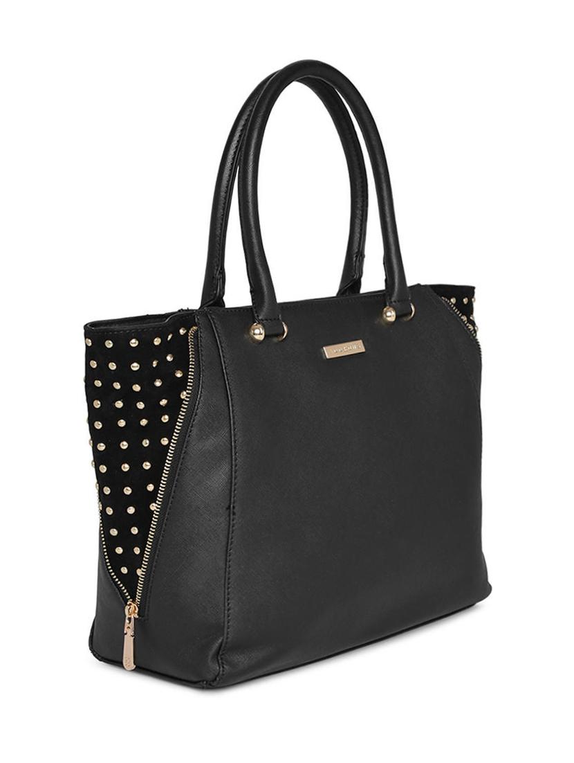 black leatherette (pu) regular tote - 16106331 - Standard Image - 4